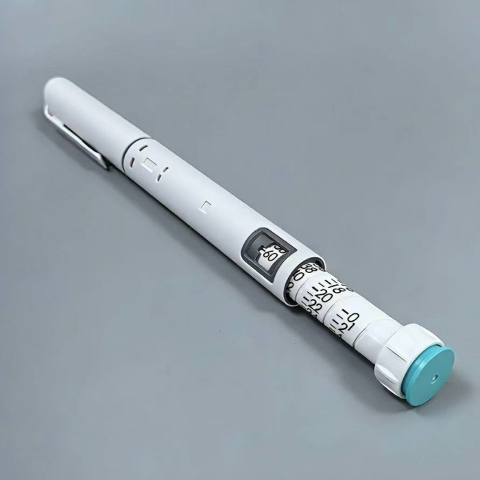 White injector pen optimized for weight loss treatments and chronic disease management