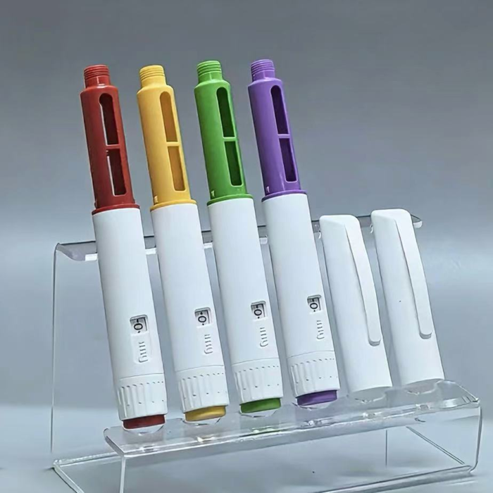 Customizable colorful pen injector system for pharmaceutical and veterinary medicine