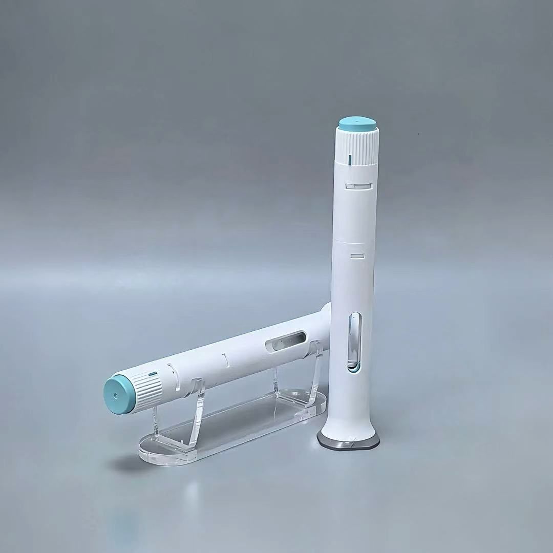 Professional three-step auto injector pen with manual activation button design