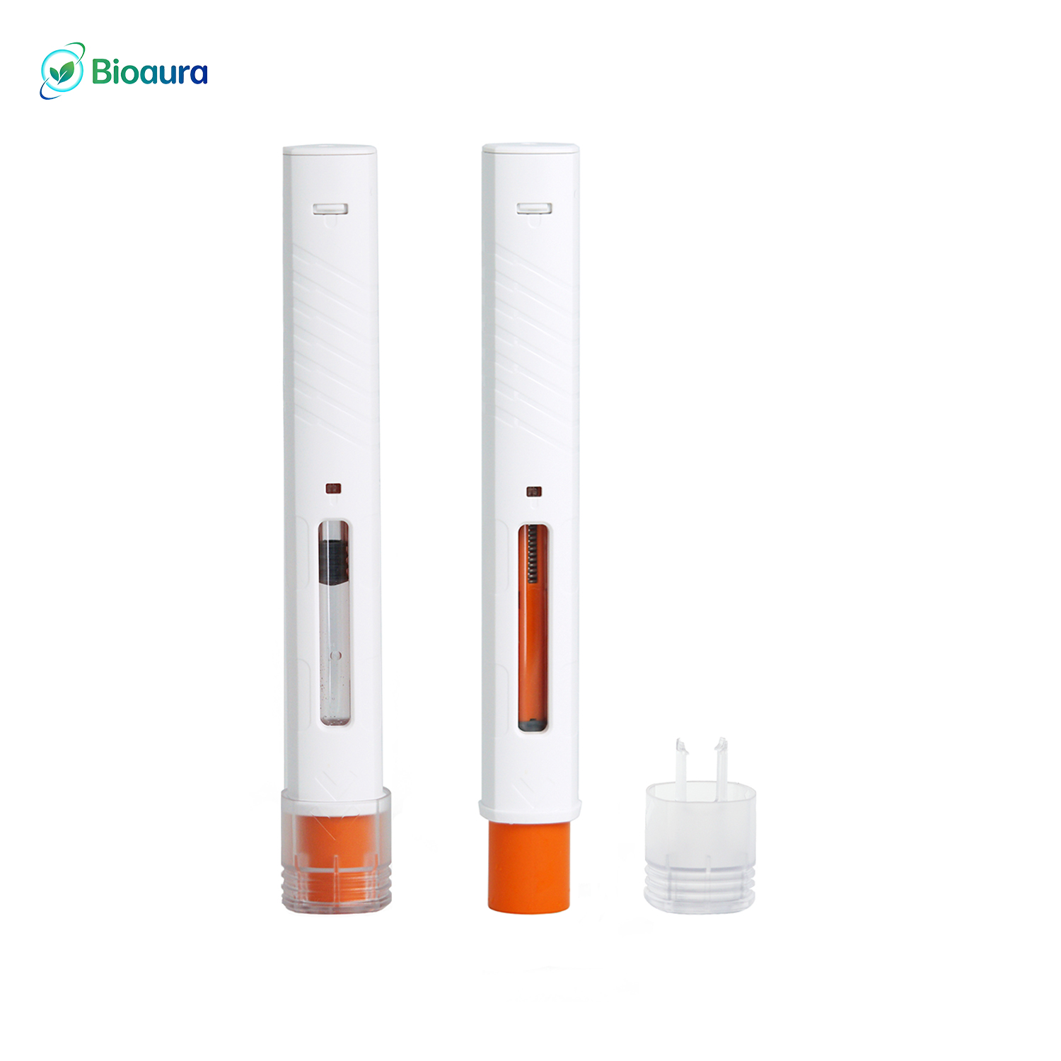 2-step prefilled auto injector with safety cap removed for drug delivery