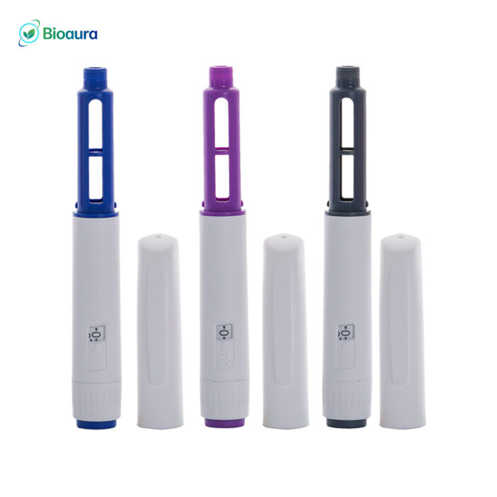 Selection of medical pen injectors with three different dosage unit options