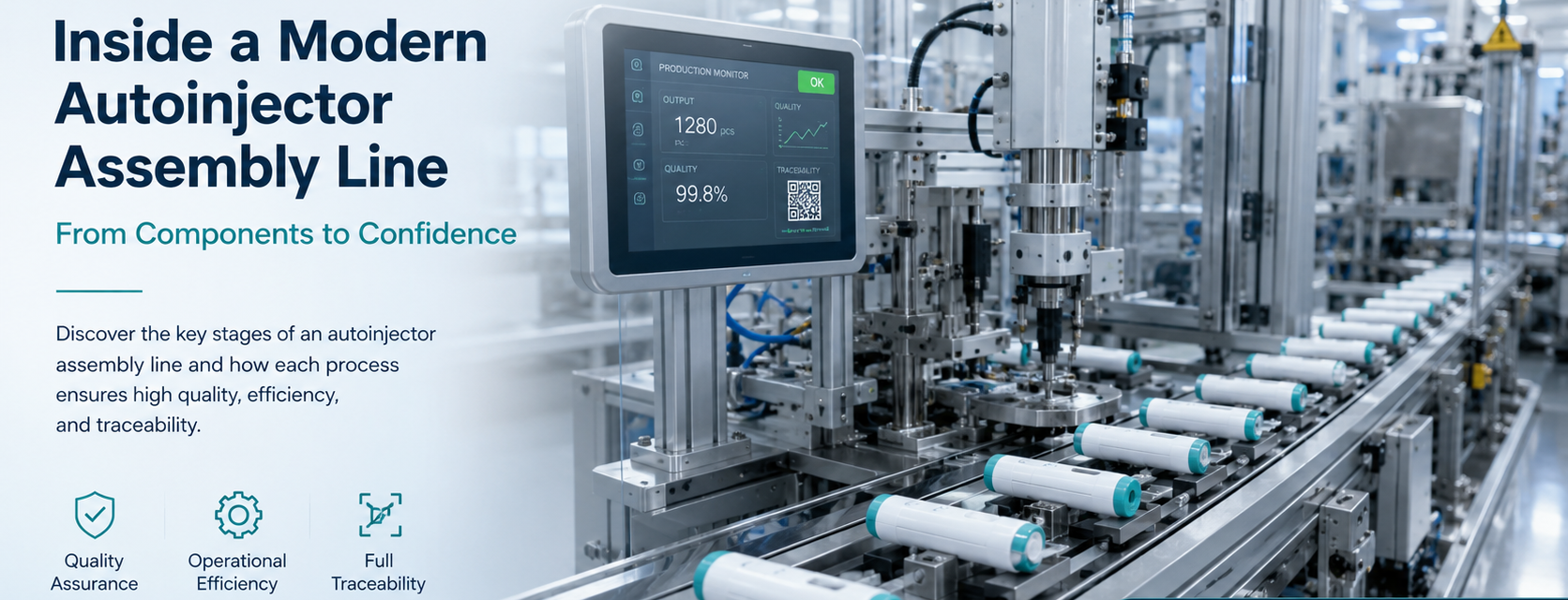 Discover the key stages of an utoinjectorassembly line and how each processensures high quality, efficiency,and traceability.