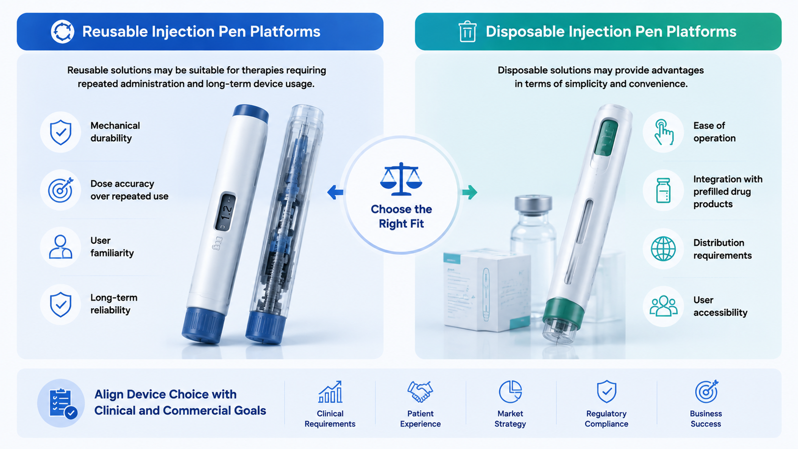 Reusable Injection Pen Platforms and Disposable Injection Pen Platforms
